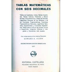 Tablas matemáticas Tablas matemáticas