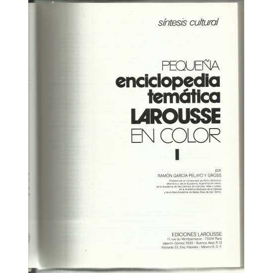 Pequeña Enciclopedia Temática Larousse en color (3 tomos)