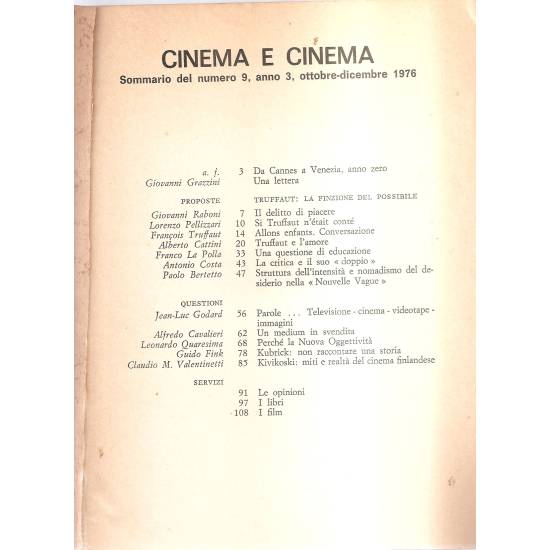 Truffaut Finzione del possibile Cinema (en italiano)