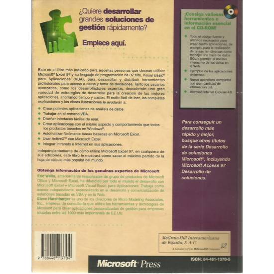Microsoft Excel 97 Desarrollo de soluciones
