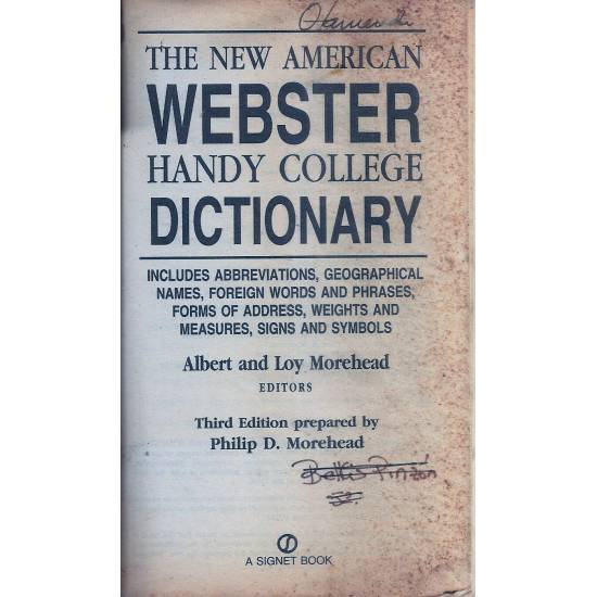The new american webster handy college dictionary