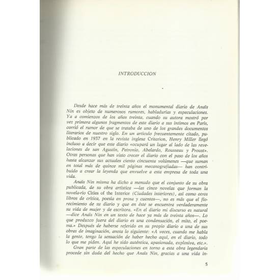 Anais Nin Diario 1931-1955 (5 tomos)