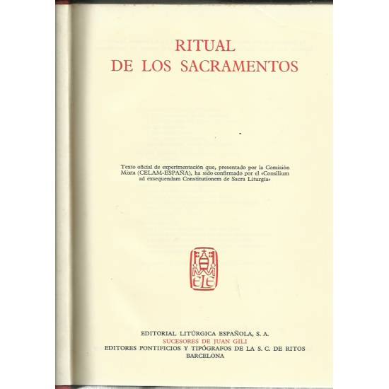 Ritual de los sacramentos