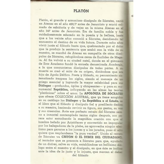 Apología de Sócrates y Critón o el deber del ciudadano