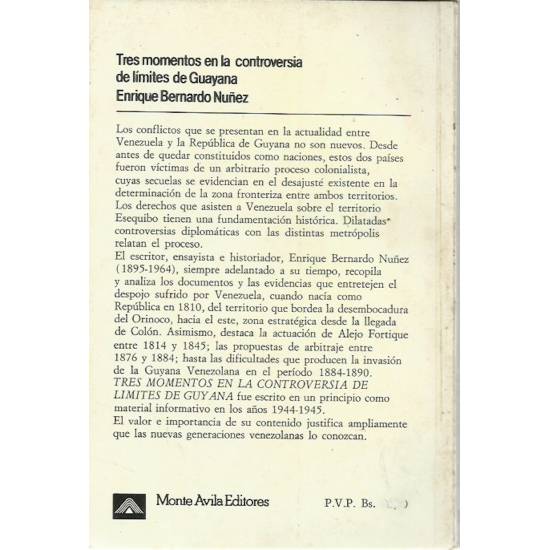 Tres momentos en la controversia de límites de Guayana