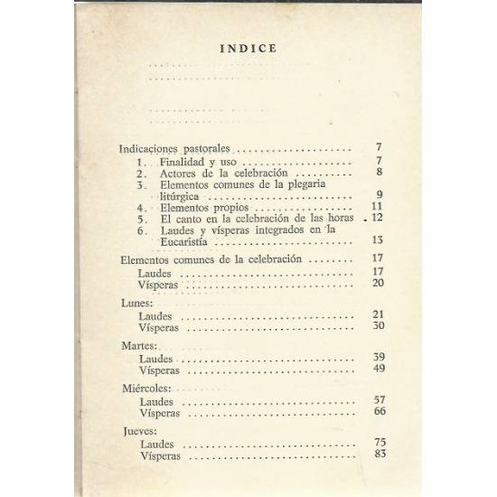 La oración del pueblo de Dios Liturgia de las horas