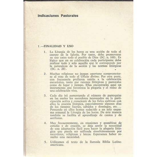 La oración del pueblo de Dios Liturgia de las horas