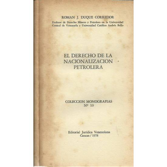 El derecho de la nacionalizacion petrolera