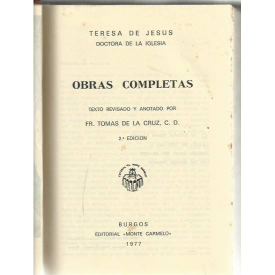 Teresa de Jesús Obras completas