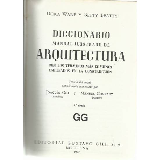 Diccionario manual ilustrado de arquitectura