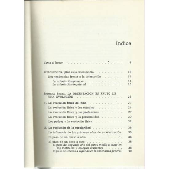 Orientación escolar y profesional de los niños