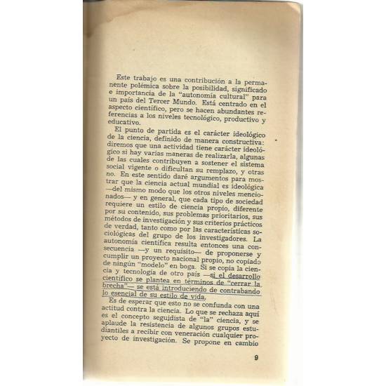 Hacia una política científica nacional