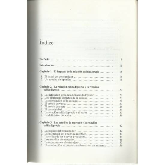 El control de la relación calidad-precio