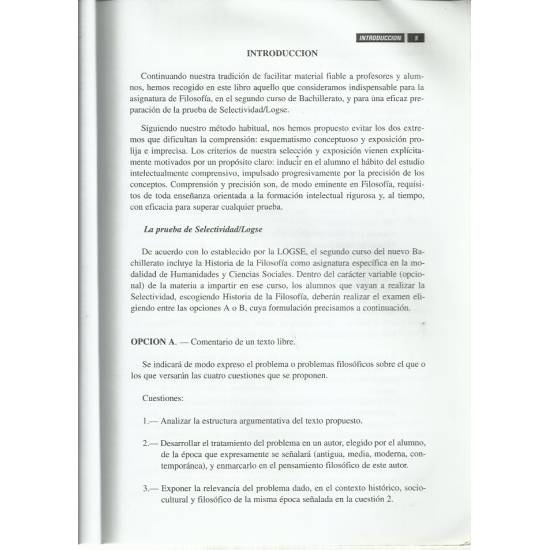 Textos LOGSE filosofía