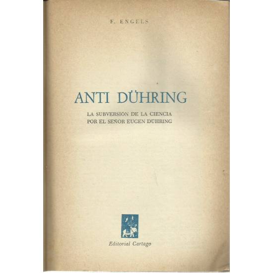 Anti Dühring Federico Engels