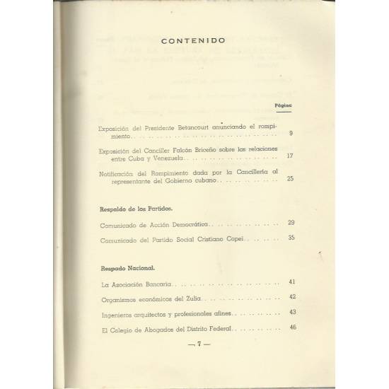 Venezuela y Cuba Rompimiento de relaciones 1961