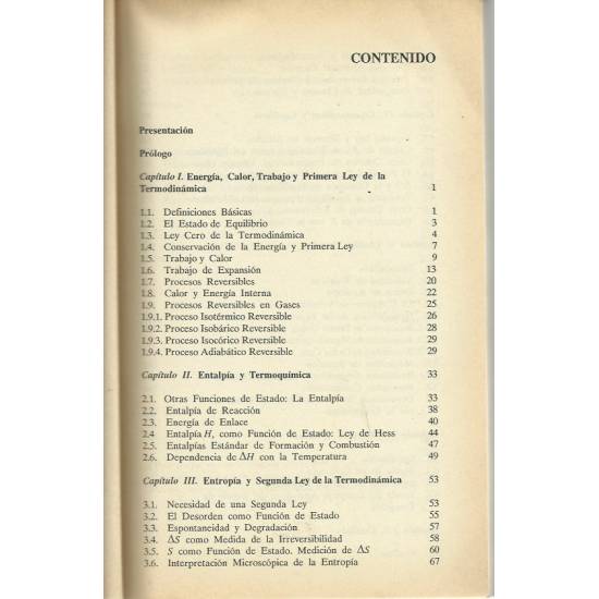 Energia Entropía y Dinámica Química