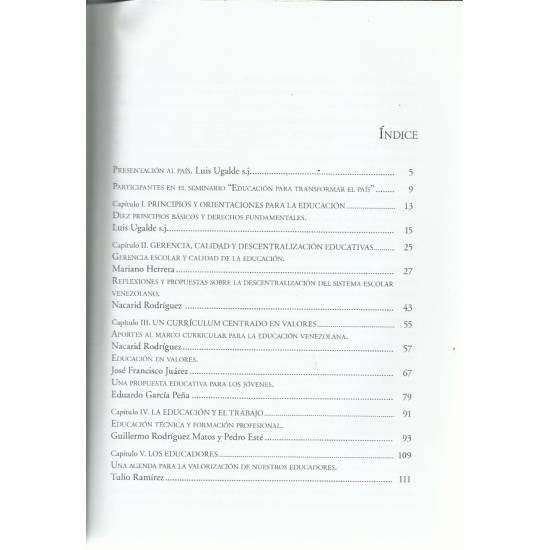 Educación para transformar el país