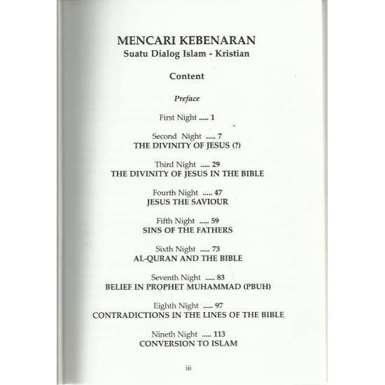 Searching for the truth A dialogue Islam-Christianity