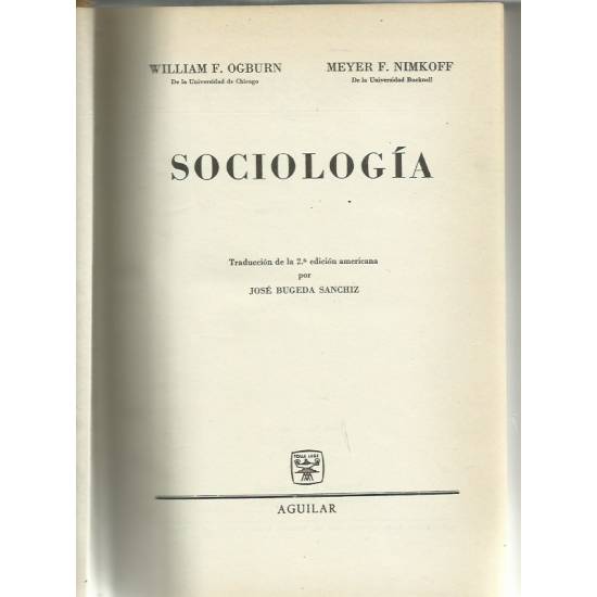 Sociología Ogburn y Nimkoff