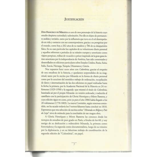Francisco de Miranda en Bélgica y País de Lieja