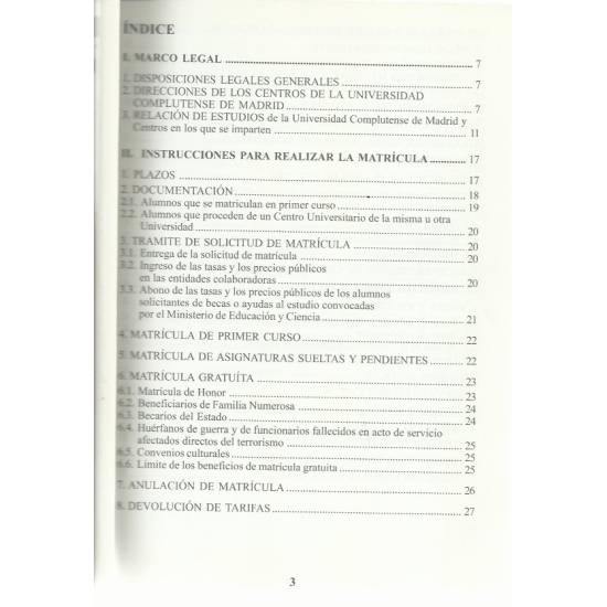 Matrícula de alumnos 2005-2006 Universidad Complutense