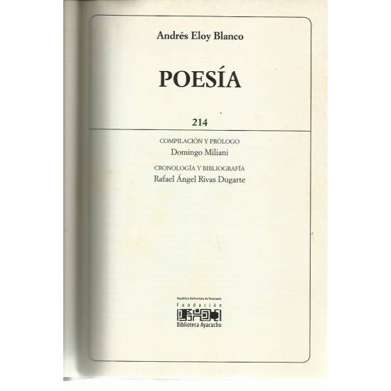 Poesía Andrés Eloy Blanco