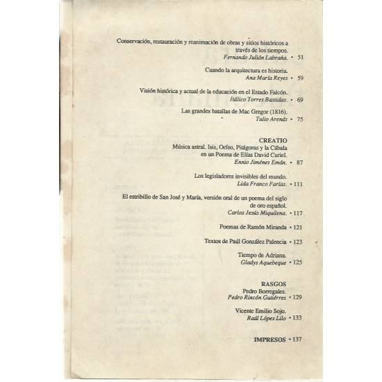 Cultura falconiana (n.1 y 2) 1989