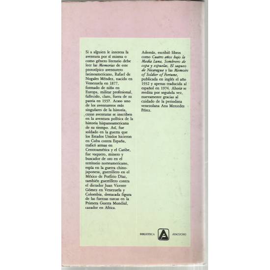 Memorias Rafael de Nogales Méndez Memorias Rafael de Nogales Méndez