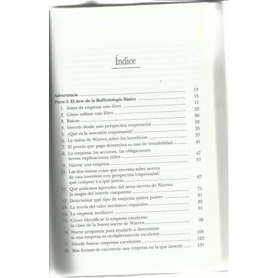 Buffettologia Técnicas de inversión