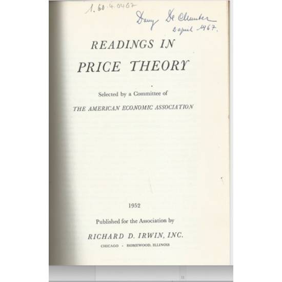 Readings in price theory