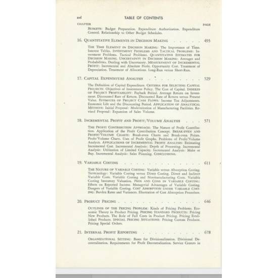 Cost accounting Analysis and Control