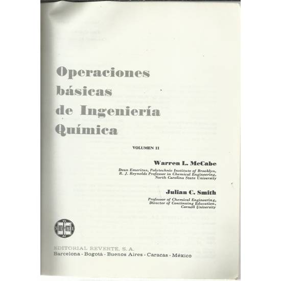 Operaciones básicas de ingeniería química (vol 2)