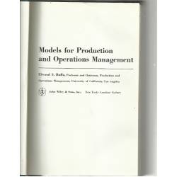 Models for production and operations management