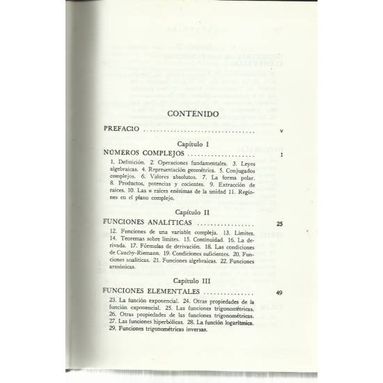 Elementos de variables complejas y aplicaciones