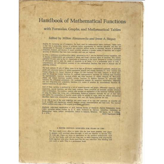Handbook of mathematical functions