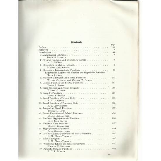 Handbook of mathematical functions