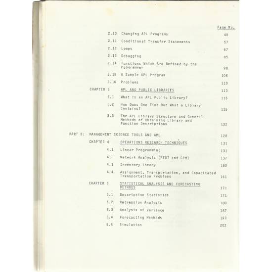 APL for Management