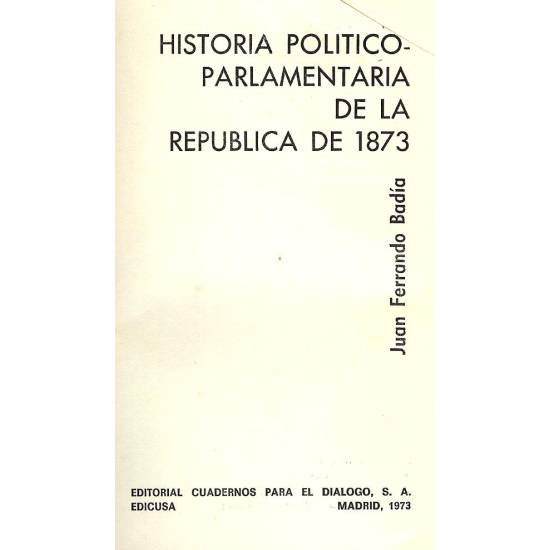 La Primera República Española