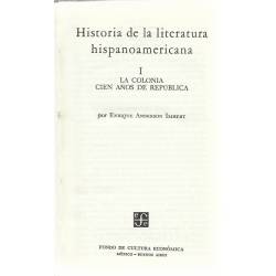 Historia de la literatura hispanoamericana (vol 1) (Tapas duras)