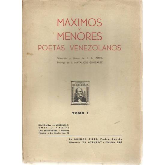 Máximos y menores poetas venezolanos (2 tomos)
