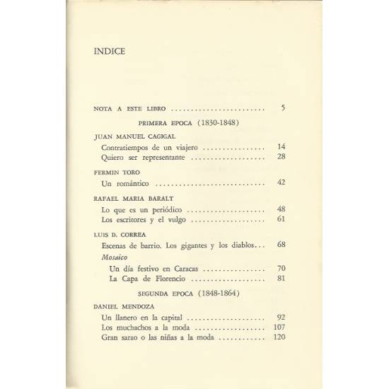 Antologia de costumbristas venezolanos del siglo XIX