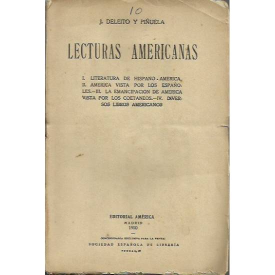 Lecturas americanas (Obra antigua 1920)