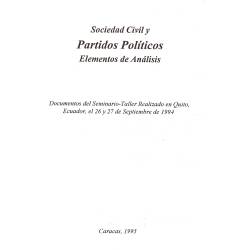 Sociedad civil y partidos politicos Sociedad civil y partidos politicos