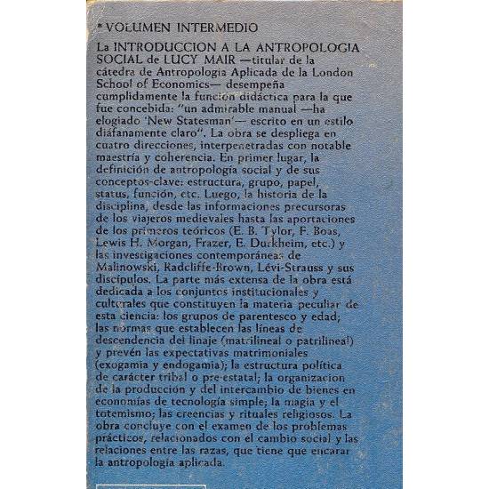 Introduccion a la antropologia social Introduccion a la antropologia social
