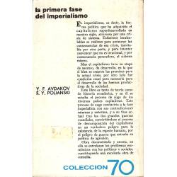 La primera fase del imperialismo La primera fase del imperialismo